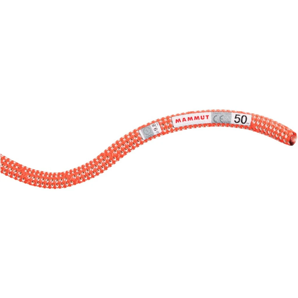Mammut 9.8 Crag Classic Touw - 50 M - Orange-white 4 Mammut 9.8 Crag Classic Touw - 50 M - Orange-white - Afbeelding 2