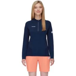 Mammut Aenergy Half Zip Shirt Met Lange Mouwen Dames - Marine