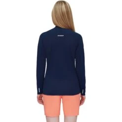 Mammut Aenergy Half Zip Shirt Met Lange Mouwen Dames - Marine -Mammut Avontuur mammut aenergy half zip longsleeve women marine 4 1348925