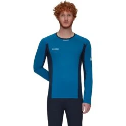 Mammut Aenergy Shirt Met Lange Mouwen Heren - Deep Ice-marine