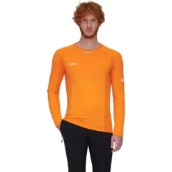 Mammut Aenergy Shirt Met Lange Mouwen Heren - Tangerine-dark Tangerine