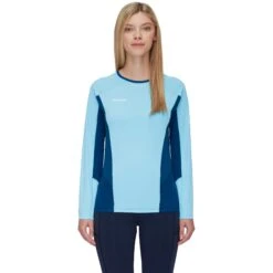 Mammut Aenergy Shirt Met Lange Mouwen Dames - Cool Blue-deep Ice