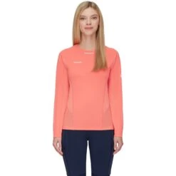 Mammut Aenergy Shirt Met Lange Mouwen Dames - Salmon