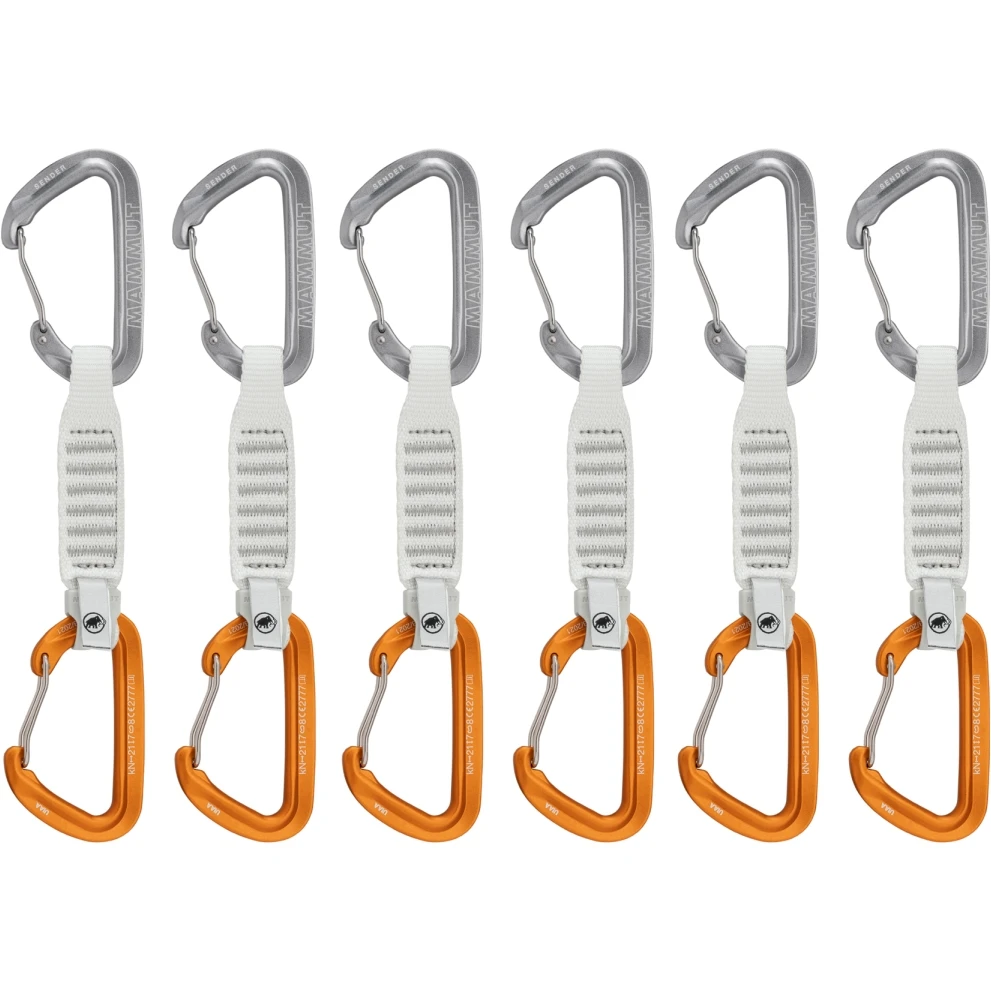 Mammut Sender Wire 12 Cm Quickdraws - Set Van 6 - Light Grey-gold 3 Mammut Sender Wire 12 Cm Quickdraws - Set Van 6 - Light Grey-gold