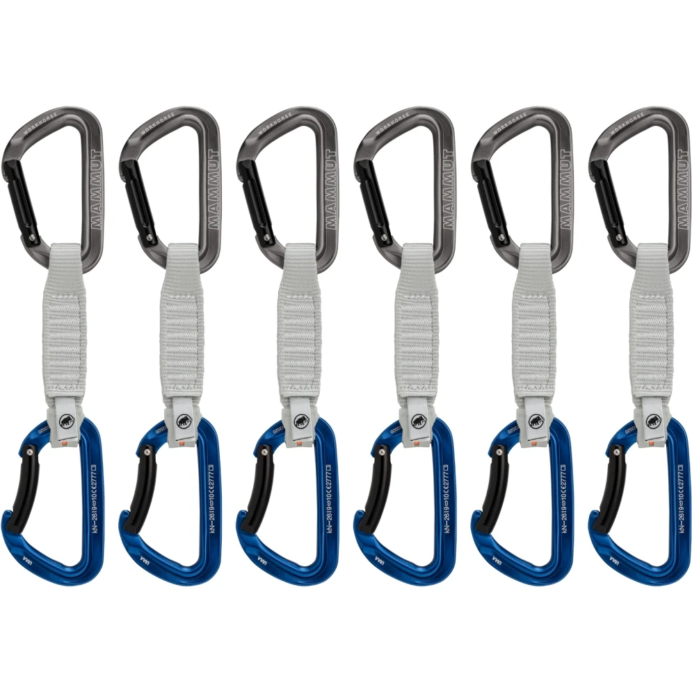 Mammut Workhorse Keylock 12 Cm Quickdraw Set - Set Van 6 - Grey-blue 3 Mammut Workhorse Keylock 12 Cm Quickdraw Set - Set Van 6 - Grey-blue