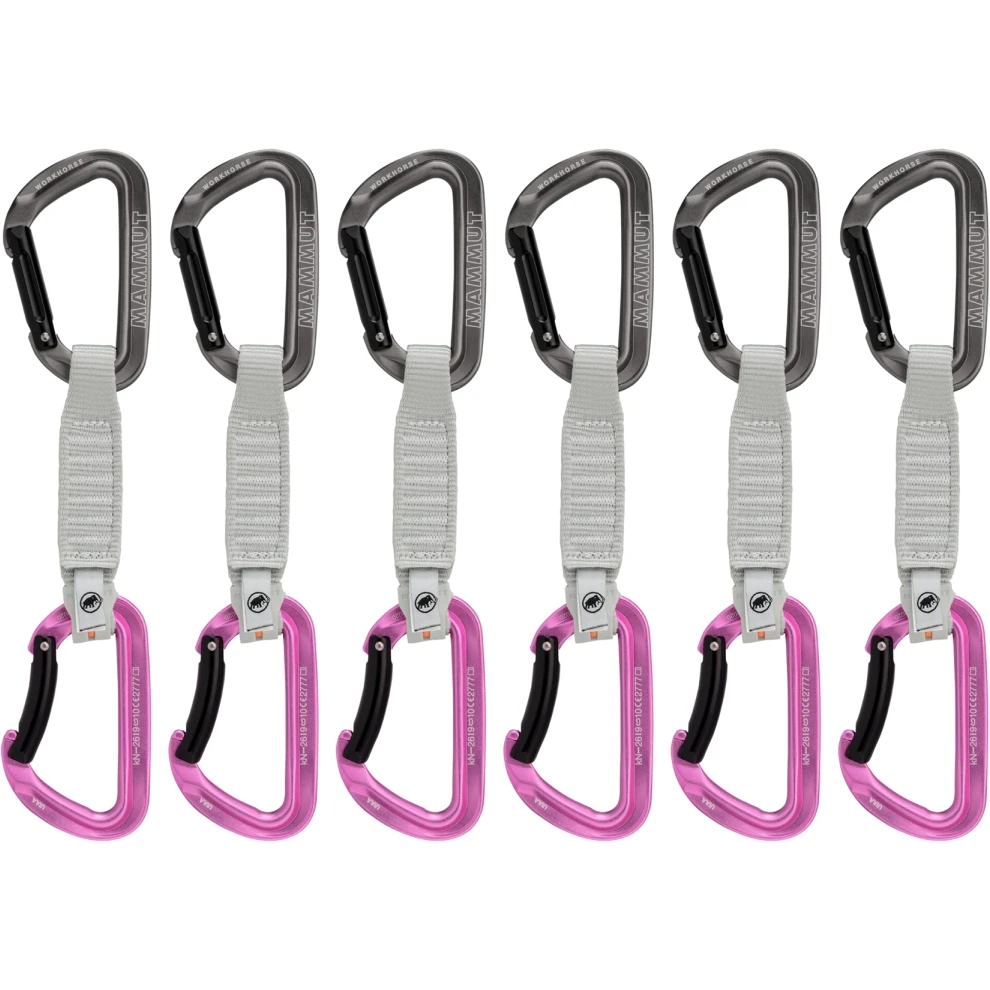 Mammut Workhorse Keylock 12 Cm Quickdraw Set - Set Van 6 - Grey-pink 3 Mammut Workhorse Keylock 12 Cm Quickdraw Set - Set Van 6 - Grey-pink
